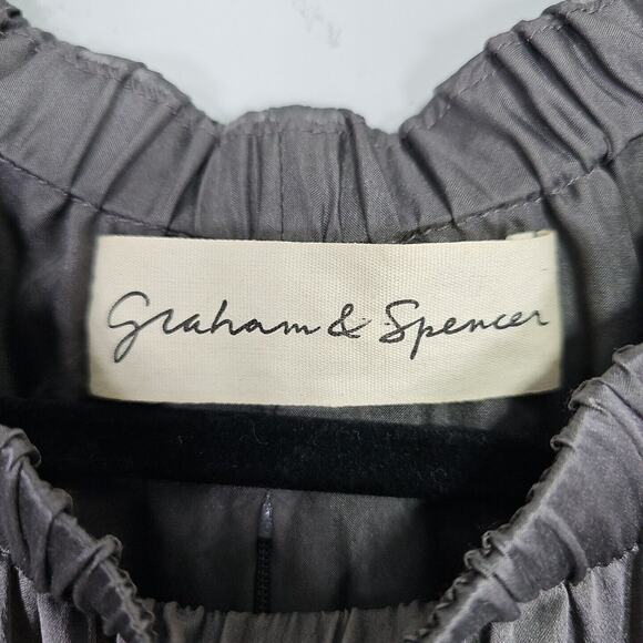 Graham & Spencer Dress Womens Size Small Silk Silver Beaded Mini Wedding Guest - Picture 6 of 13